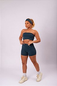 Top faixa long Grafite Compression