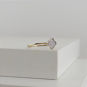 Anel Trevo de Zirconia