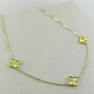 Gargantilha Trevo em Ouro Amarelo