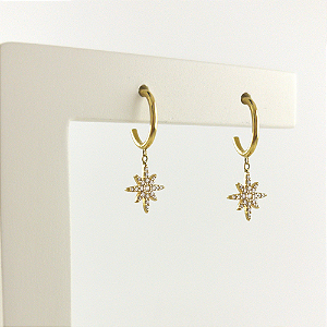 Argola Estrela de Brilhante