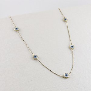 Gargantilha Olho Grego em Pérola