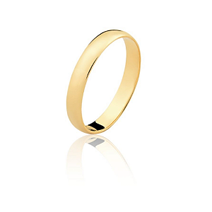 Aliança Meia Cana Ouro Amarelo