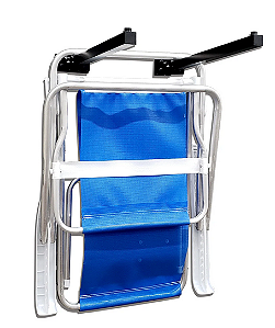 SUPORTE CADEIRA DE PRAIA ARTICULADO ALUMINIO PRETO