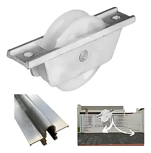 Roldana Nylon 70mm Alumínio Para Portão Correr