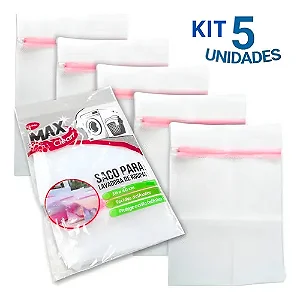 Kit 5 Sacos 40x30 Para Máquina De Lavar Roupas Íntimas Cueca