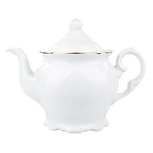 Bule Porcelana Schmidt - Mod. Filetado Ouro Pomerode