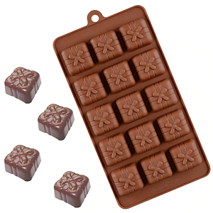 Forma de Silicone Molde Presente 15 Cav
