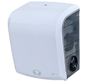 SUPORTE TOALHA BOBINA AUTO-CORTE BRANCO/FUME (EL-BBF23)