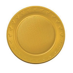 PRATO PLAST. AMARELO 15CM REGINA  C/ 10 UNI (20X10)