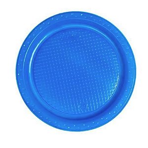 PRATO PLAST. AZUL 15CM REGINA  C/ 10 UNI (20X10)