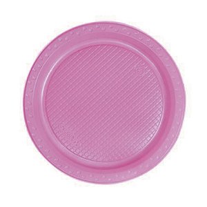 PRATO PLAST. ROSA 15CM REGINA  C/ 10 UNI (20X10)