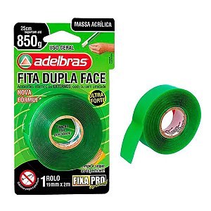 FITA DUPLA FACE  MASSA ADESIVA 12MM X 2M (1X30)