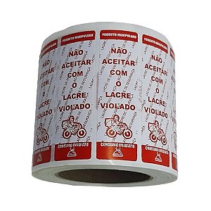 LACRE SEGURANÇA DELIVERY 10X4 C/ 43,2M (CX C/ 6 UNI)