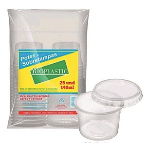 POTE RIOPLASTIC REDONDO 140ML PCT C/ 24 UNI (40X24)