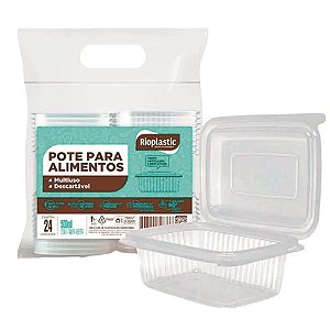 POTE RETANGULAR ARTIC. RIOPLASTIC 500ML C/24 UNI (12X24)