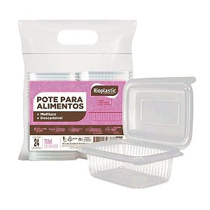 POTE RETANGULAR ARTIC. RIOPLASTIC 750ML C/24 UNI (6X24)