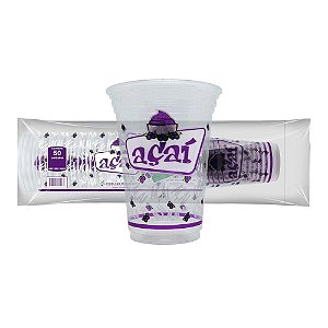 COPO AÇAI RIOPLASTIC 500ML C/ 50 UNI (20X50)