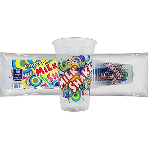 COPO MILK SHAKE RIOPLASTIC 300ML C/ 50 UNI (20X50)