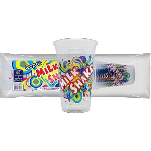 COPO MILK SHAKE RIOPLASTIC 400ML C/ 50 UNI (20X50)