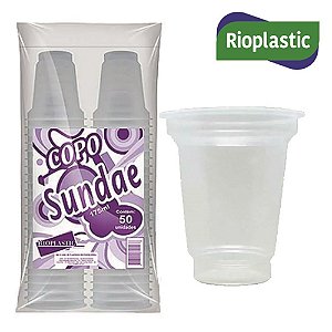 COPO SUNDAE RIOPLASTIC 175ML C/ 50 UNI (30X50)