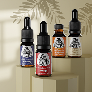 Kit Aromas Frutados de Óleo Essencial e Essências - PRA CIMA FAVELA
