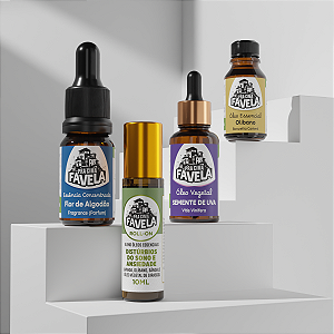 Kit Essência Completa de Óleo Essencial, Vegetal, Essência e Blend - PRA CIMA FAVELA