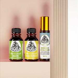Kit Energia de Óleos Essenciais e Blend - PRA CIMA FAVELA