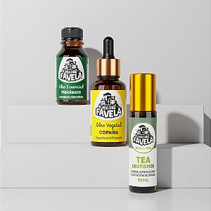 Kit Sensível & Essencial de Óleo Essencial, Vegetal e Blend - PRA CIMA FAVELA