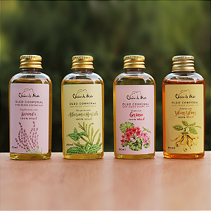 Kit óleos corporais 100% naturais 60ml