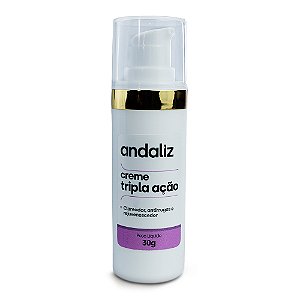 Creme Tripla Ação (Clareador, Antirrugas e Anti-idade) 30g - Andaliz