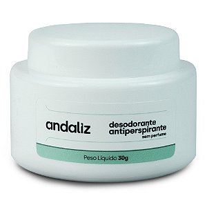 Creme Desodorante Antiperspirante (sem perfume) 30g - Andaliz