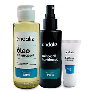 Kit Masculino: Barba, Pele e Minoxidil – Andaliz