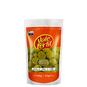 AZEITONAS VERDES SEM CAROÇO SACHE 120G