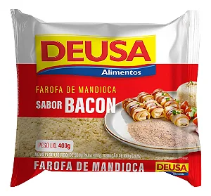 FAROFA TEMPERADA BACON 400G - DEUSA