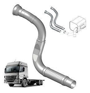 Tubo Cano Inox Escapamento Mb Atego 1719 2426 2429 2430 3030