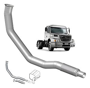 Tubo Cano Inox Escapamento Mercedes Atron 1635 2012 Em Diant