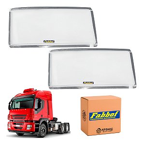 Par 2 Protetor Farol Acrílico Iveco Stralis 2008 A 2020