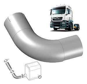 Tubo Cano Inox Catalisador Escapament Man Tgx Euro 5 Direito