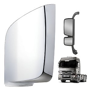 Capa Espelho Retrovisor Superior Mb Actros Cromado Esquerdo