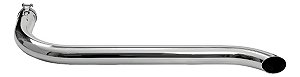 Tubo Cano Lateral 4,5 Polegada 135cm Cromado Escape Caminhão