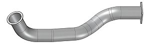 Tubo Cano Saída Escapamento Vw 17.300 A 40.300 2000 Em Diant