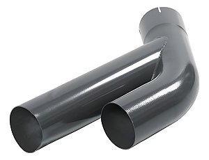 Adaptador Duplo Escapamento Cromado 4,5 Polegada Caminhão