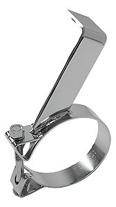 Abraçadeira Com Suporte Lateral Longo Cromada 4,5 Polegada