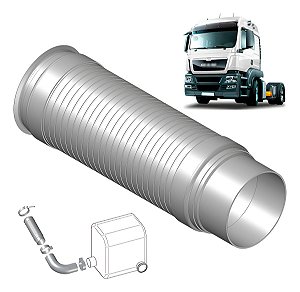 Tubo Cano Flexível Escapamento Man Tgx Euro 5 Saída Direita