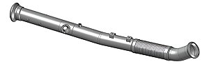 Tubo Flexível Inox Escapamento Volvo Vm 220/270 2012 A 2021