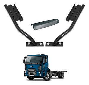Suporte Tapa Sol Plástico Ford Cargo Cab Baixa Sem Furar Cab