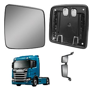 Base Vidro Retrovisor Superior Menor Scania P/g/r/s Esquerdo