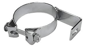 Abraçadeira 5 Polegada Com Suporte Cromada Para Escapamento