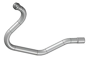 Tubo Cano Saida Motor Escapament Vw 6.90 6.80 7.90 Motor Mwm