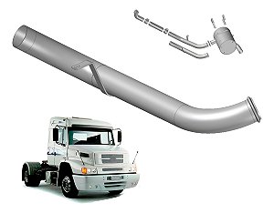 Tubo Saída Motor Escapamento Mercedes 1634 Ls Bicudo 4,5 Pol